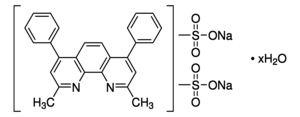 Bathocuproinedisulfonic acid disodium salt, for spectrophotometric det. of Cu, Fe