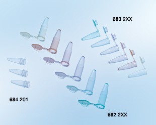 Microprovette singole PCR GREINER da 0,2 ml tappo piatto colori assortiti confezione 1000 pezzi