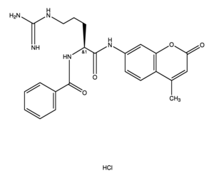 Nalpha-Benzoyl-L-arginine-7-amido-4-methylcoumarin hydrochloride, protease substrate