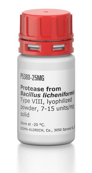 Protease from Bacillus licheniformis, Type VIII, lyophilized powder, 7-15 units/mg solid