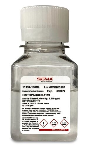 Histopaque(R)-1119, sterile-filtered, density: 1.119 g/mL