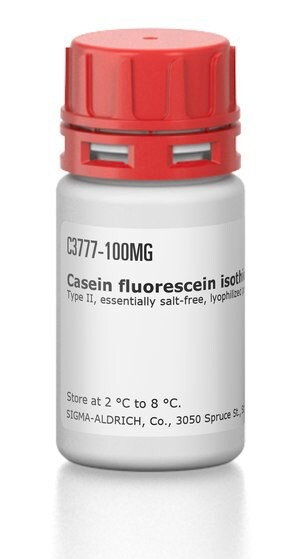 Casein fluorescein isothiocyanate from bovine milk, Type II, essentially salt-free, lyophilized powder