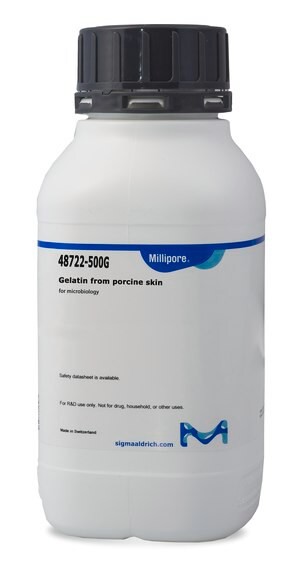 Gelatin from porcine skin, medium gel strength, suitable for microbiology