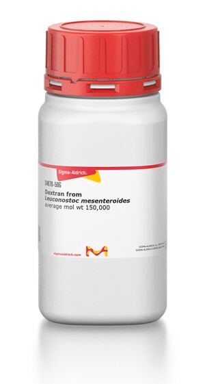 Dextran from Leuconostoc mesenteroides, average mol wt 150,000