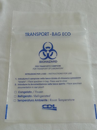 Sacchetti Trans-Bag a doppia stasca chiusura a zip dim.mm. 150X230 mm cf 1000 colore neutro