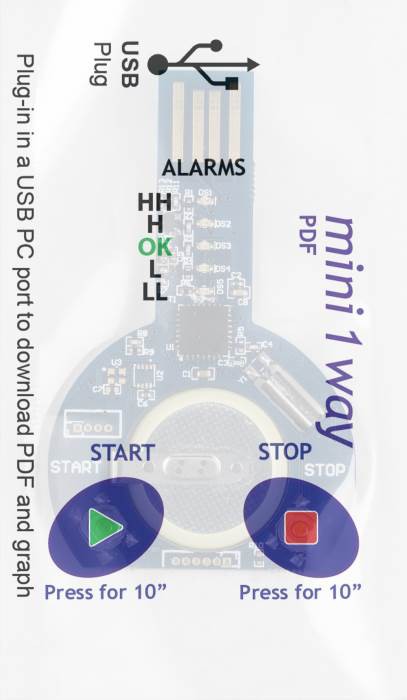 Data logger soglie di allarme pre-programmate XS modello MINI 1WAY