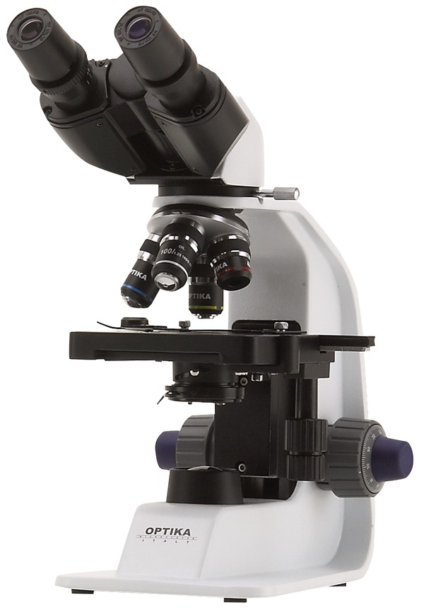 Microscopio biologico binoculare con batterie ricaricabili OPTIKA modello B-157R-PL