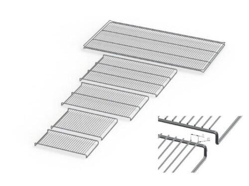 Ripiano grigliato supplementare in acciaio inox per UF 1060