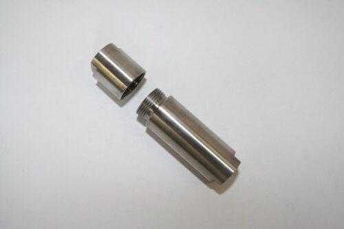 Giara di macinazione da 5 ml in acciaio inox. Deve essere utilizzata con adattatore 23.A003.84 (02-7