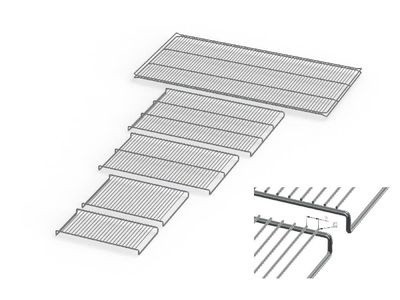 Ripiano grigliato supplementare in acciaio inox per HPP110eco