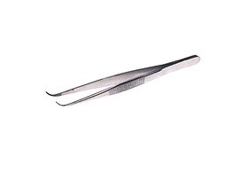 Pinza a punte sottili curve in acciaio inox lungh. mm. 120